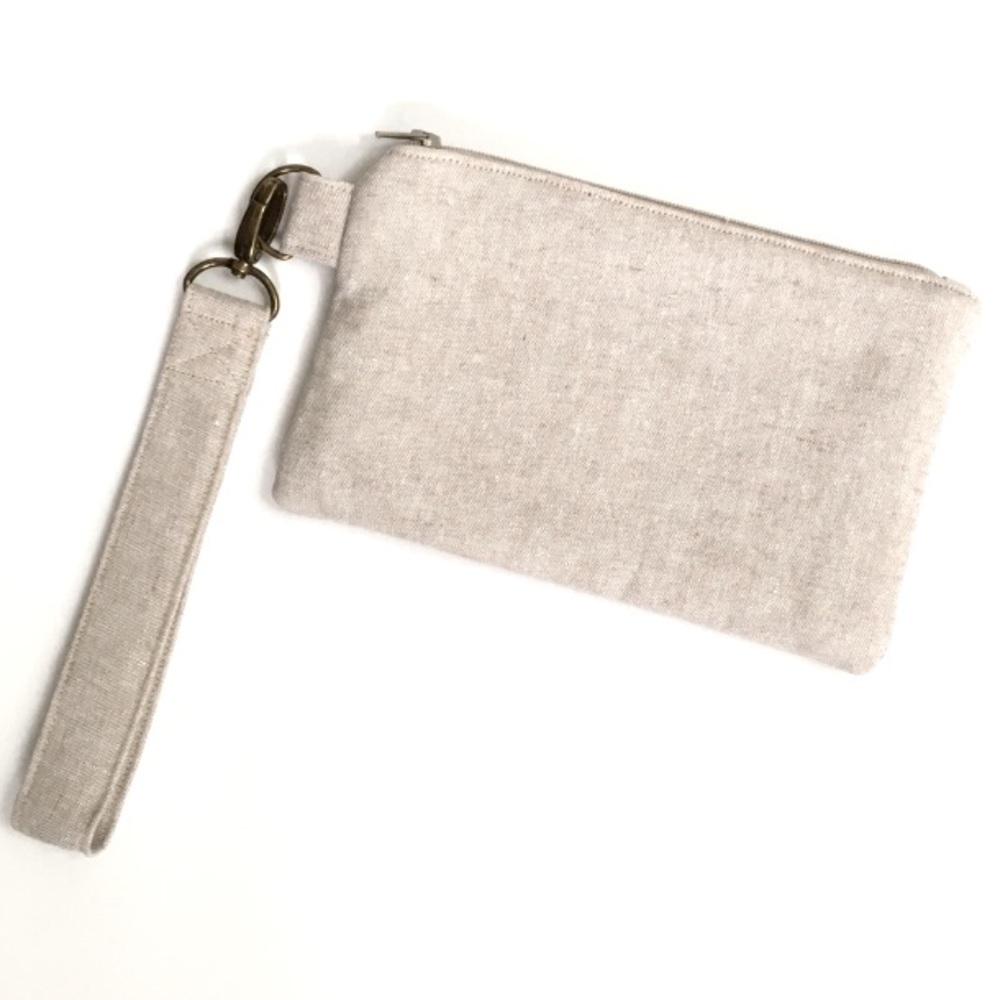 Linen Wristlet Handmade Natural Tones, Weddings Minimalist, Bridal, spring